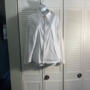 Women 1X zipper front blouse